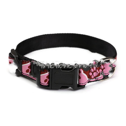 HKM-242067 Personalized Weaving Mark Pet Collar - Durable Nylon Webbing with Customizable Design
