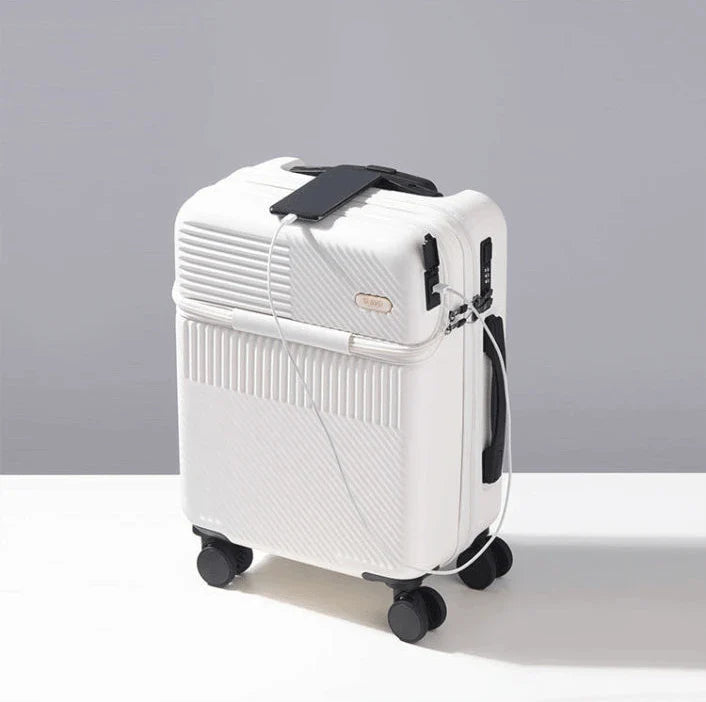 HKM-242067 Stylish Multifunctional Carry-On Business Luggage Suitcase for Travel