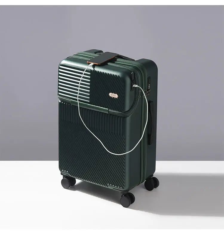HKM-242067 Stylish Multifunctional Carry-On Business Luggage Suitcase for Travel