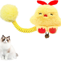 HKM-2421565 Interactive Cat Teething Toys with Silvervine Fruit and Plush Spring Fuzzy Ball for Indoor Kittens