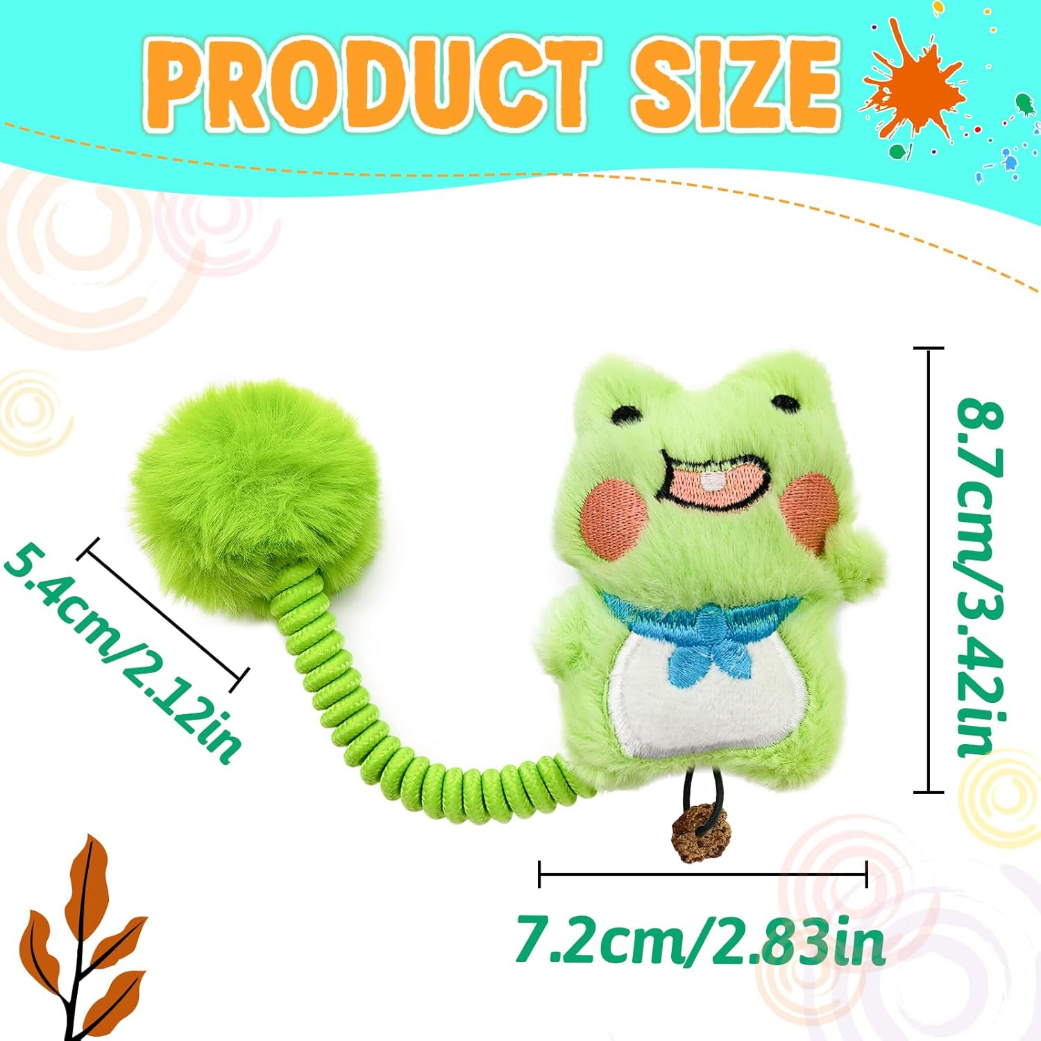 HKM-2421565 Interactive Cat Teething Toys with Silvervine Fruit and Plush Spring Fuzzy Ball for Indoor Kittens
