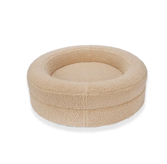 HKM-242195 Comfortable Round High-Walled Dog Bed with Durable Fabric and Washable Cover