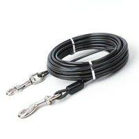 HKM-2423869 Double Hook Wire Rope Dog Leash in Various Colors and Durable Materials