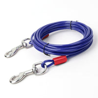 HKM-2423869 Double Hook Wire Rope Dog Leash in Various Colors and Durable Materials
