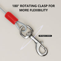 HKM-2423869 Double Hook Wire Rope Dog Leash in Various Colors and Durable Materials