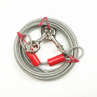 HKM-2423869 Double Hook Wire Rope Dog Leash in Various Colors and Durable Materials