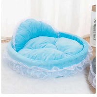HKM-2424125 Cute Lace Princess Pet Bed for Dogs - Available in Pink, Purple, Blue, and Gray