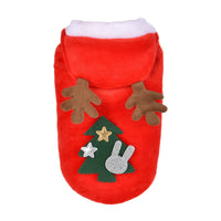 HKM-2424253 Red Flannel Santa Costume for Small Dogs, Christmas Pet Clothing, XS to XL Sizes
