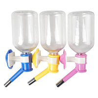 HKM-2425917 Pet Water Dispenser with Hanging Design - 500ml Capacity in Pink, Yellow, and Blue