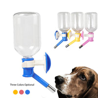 HKM-2425917 Pet Water Dispenser with Hanging Design - 500ml Capacity in Pink, Yellow, and Blue