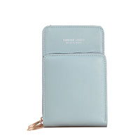 HKM-242707 Pure Color Small Diagonal Mini Wallet with Touch Screen, PU Leather, Multiple Colors Available