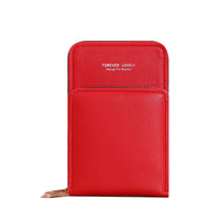 HKM-242707 Pure Color Small Diagonal Mini Wallet with Touch Screen, PU Leather, Multiple Colors Available