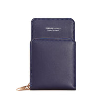 HKM-242707 Pure Color Small Diagonal Mini Wallet with Touch Screen, PU Leather, Multiple Colors Available