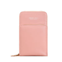 HKM-242707 Pure Color Small Diagonal Mini Wallet with Touch Screen, PU Leather, Multiple Colors Available