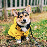 HKM-2427453 Windproof and Rainproof Pet Jacket in Yellow, Casual Style, Made of Polyester and Cotton