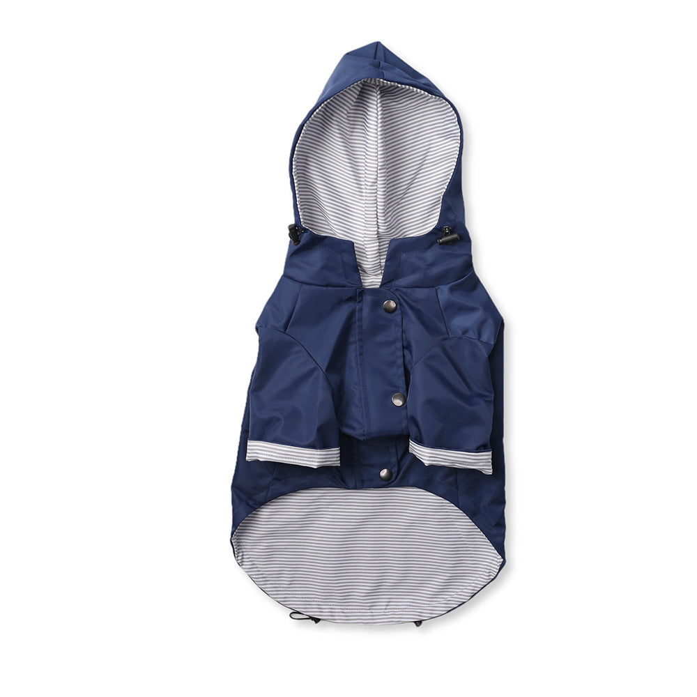 HKM-2427453 Windproof and Rainproof Pet Jacket in Yellow, Casual Style, Made of Polyester and Cotton