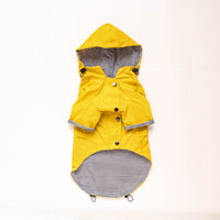 HKM-2427453 Windproof and Rainproof Pet Jacket in Yellow, Casual Style, Made of Polyester and Cotton