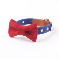 HKM-2427837 Canvas Rope Collar with Leather Stitching in Various Colors and Sizes