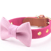 HKM-2427837 Canvas Rope Collar with Leather Stitching in Various Colors and Sizes