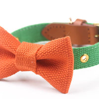 HKM-2427837 Canvas Rope Collar with Leather Stitching in Various Colors and Sizes