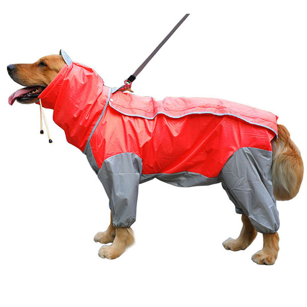 HKM-2428221 All-Weather Four-Legged Pet Raincoat for Small to Large Dogs