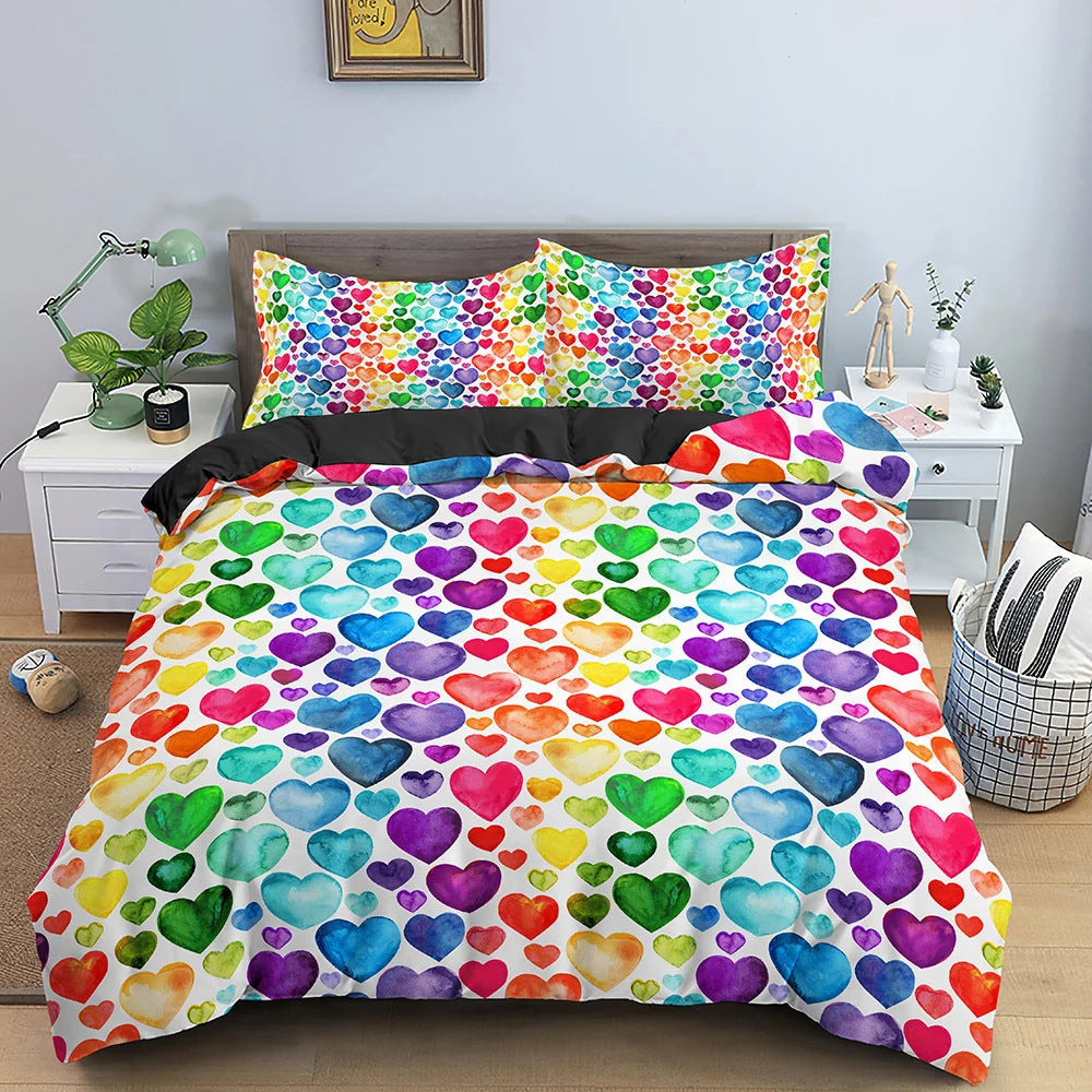 HKM-242835 3D Printed Duvet Cover and Pillowcase Set in Various Sizes