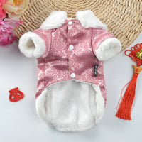 HKM-2430397 Cozy Cotton Tang Suit for Small Dogs in Sky Blue and Pink