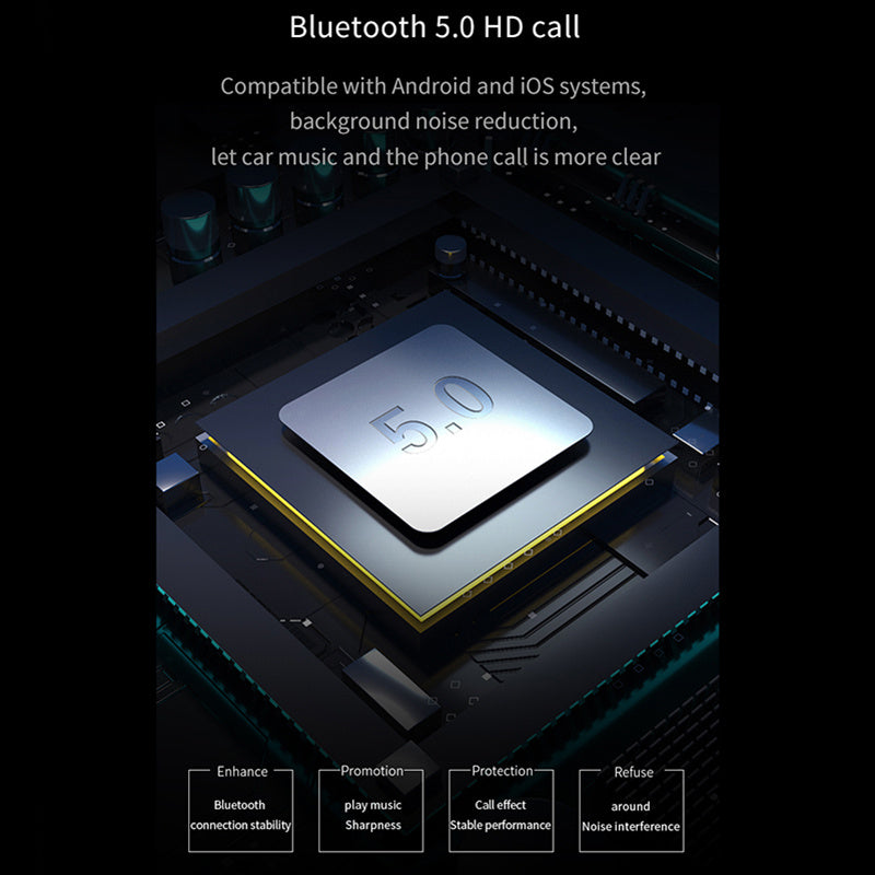 HKM-243155 Bluetooth MP3 Car Player with Noise Reduction, Dual USB Fast Charging, and Compatibility for Android/iOS