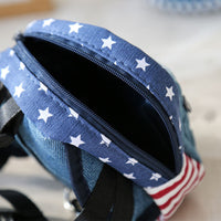 HKM-2432061 Pet Denim Schoolbag - Cartoon Style for Small Pets, Size S & L Available