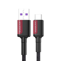 HKM-243219 Type-C Fast Charging Cable, 2m Length, 5A Capacity, Universal Compatibility