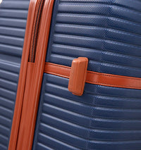 HKM-243219 Vintage Style ABS Trolley Luggage Set with Customisable Tag - 3 Pieces