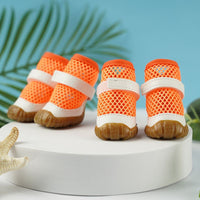 HKM-2432445 Small Dog No Foot Loss Outdoor Booties – Durable Polyester Pet Foot Covers in Various Colors and Sizes