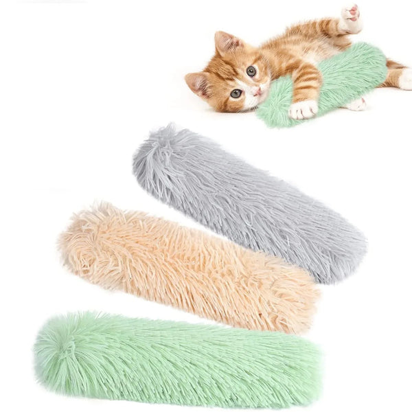 HKM-243347 Soft Catnip Kicker Toys with Crinkle Sound – 3 Pack Interactive Pillows for Indoor Cats