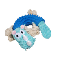 HKM-2434237 Rhinoceros and Hippo Shaped Bite-Resistant Rubber Dog Toy for Molar Health