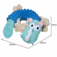 HKM-2434237 Rhinoceros and Hippo Shaped Bite-Resistant Rubber Dog Toy for Molar Health