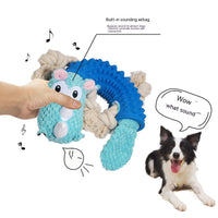 HKM-2434237 Rhinoceros and Hippo Shaped Bite-Resistant Rubber Dog Toy for Molar Health