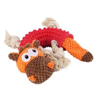 HKM-2434237 Rhinoceros and Hippo Shaped Bite-Resistant Rubber Dog Toy for Molar Health