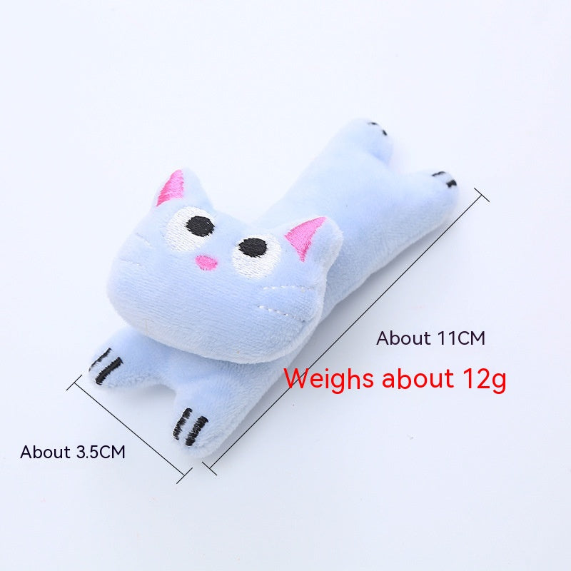 HKM-2435261 Catnip Plush Toy Assortment - Green Frog, Blue Cat, Pink Rabbit, Sunglasses Cat, Brown Bear