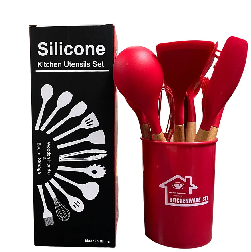 HKM-243539 Non-Stick Silicone Kitchen Utensil Set for Home Cooking