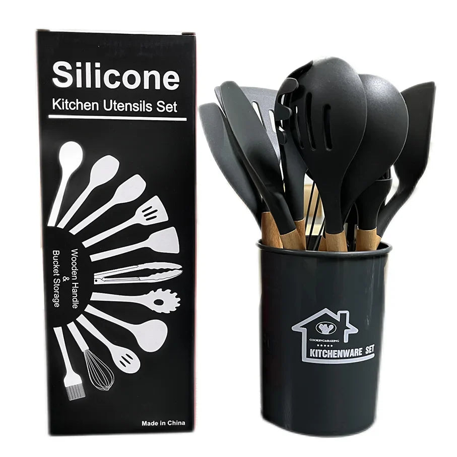HKM-243539 Non-Stick Silicone Kitchen Utensil Set for Home Cooking
