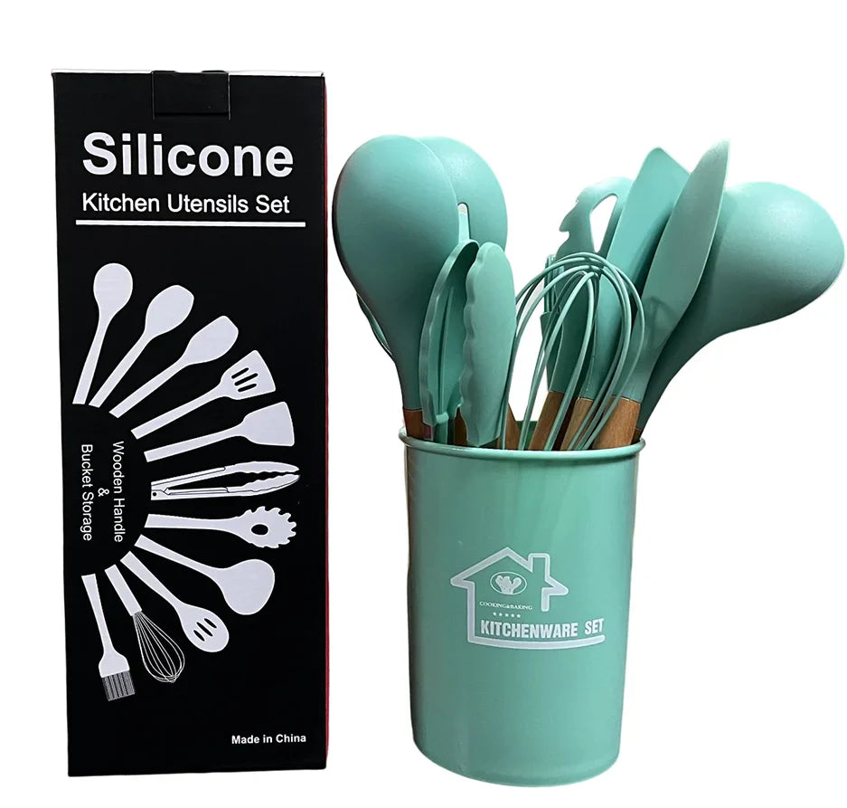 HKM-243539 Non-Stick Silicone Kitchen Utensil Set for Home Cooking