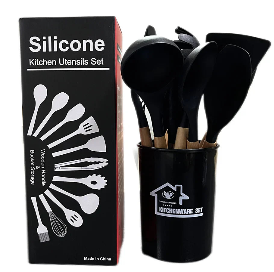 HKM-243539 Non-Stick Silicone Kitchen Utensil Set for Home Cooking