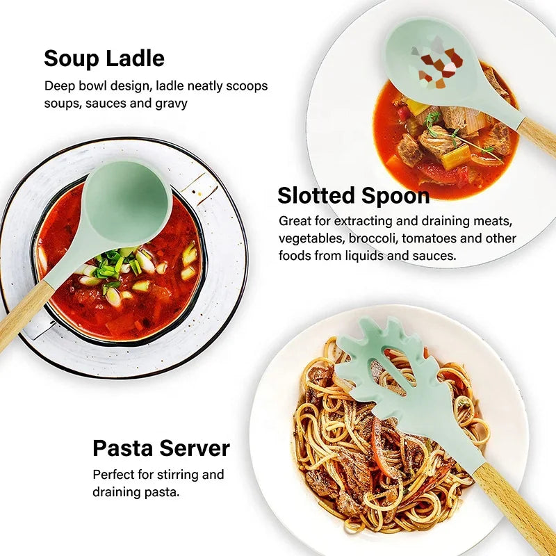 HKM-243539 Non-Stick Silicone Kitchen Utensil Set for Home Cooking