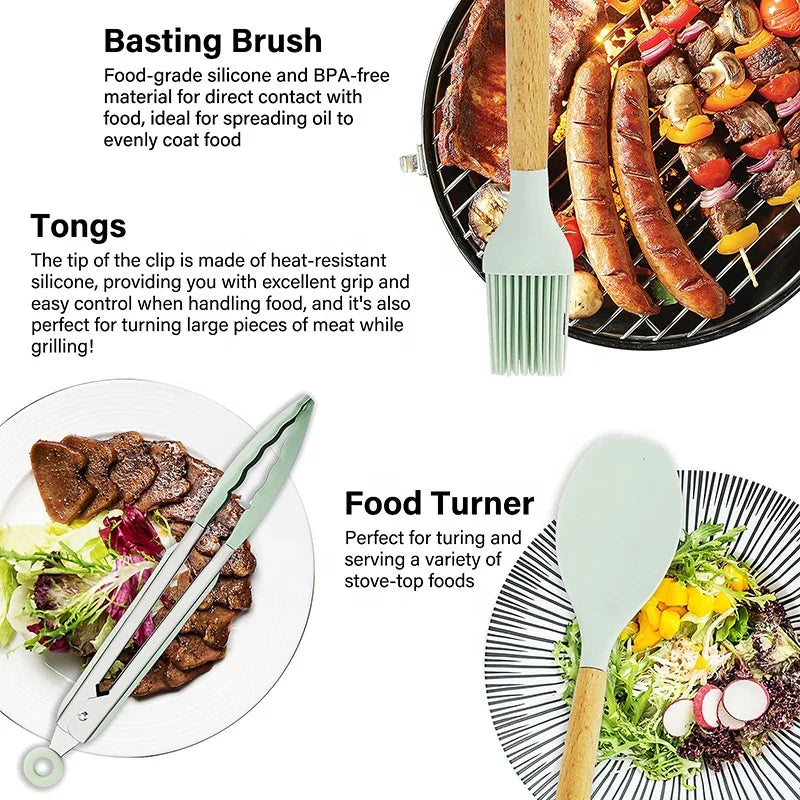 HKM-243539 Non-Stick Silicone Kitchen Utensil Set for Home Cooking