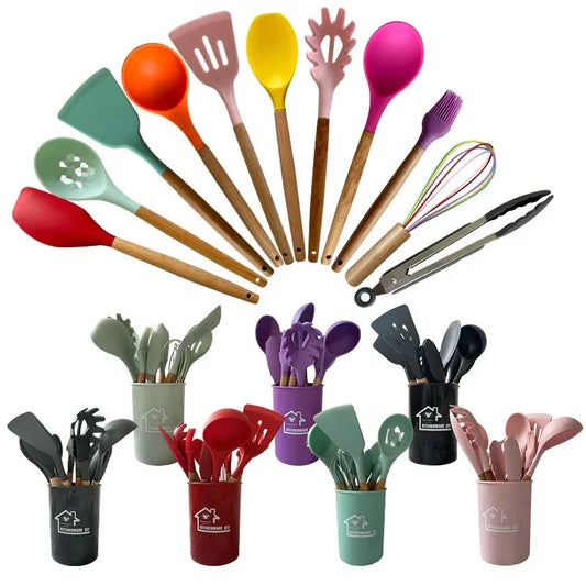 HKM-243539 Non-Stick Silicone Kitchen Utensil Set for Home Cooking