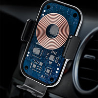 HKM-243539 Wireless Fast Charging Car Air Outlet Holder with Intelligent Metal Detection