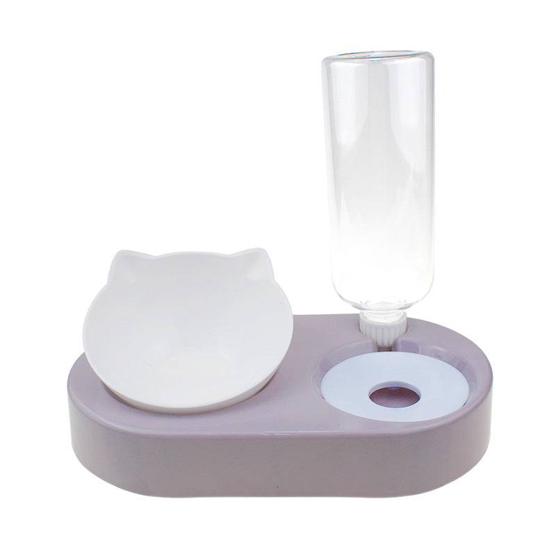 HKM-2435773 Double Bowl Automatic Pet Drinking and Feeding Station with 500ml Capacity