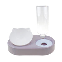 HKM-2435773 Double Bowl Automatic Pet Drinking and Feeding Station with 500ml Capacity