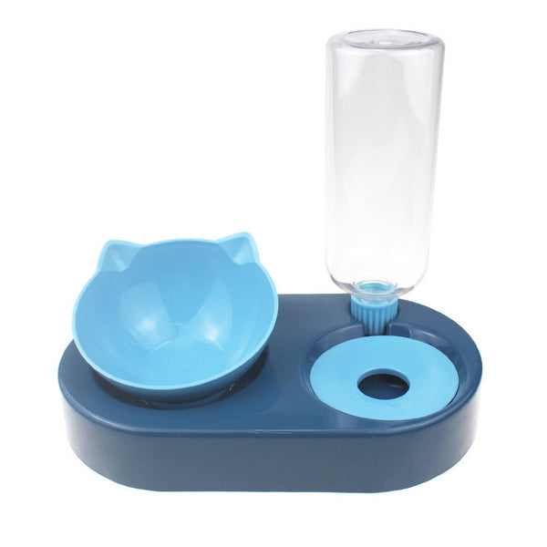 HKM-2435773 Double Bowl Automatic Pet Drinking and Feeding Station with 500ml Capacity