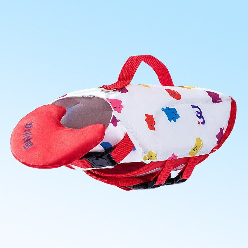 HKM-2436157 Cute Cartoon Dog Life Vest for Swimming, Durable Cloth, Various Sizes Available (XS-XXL)